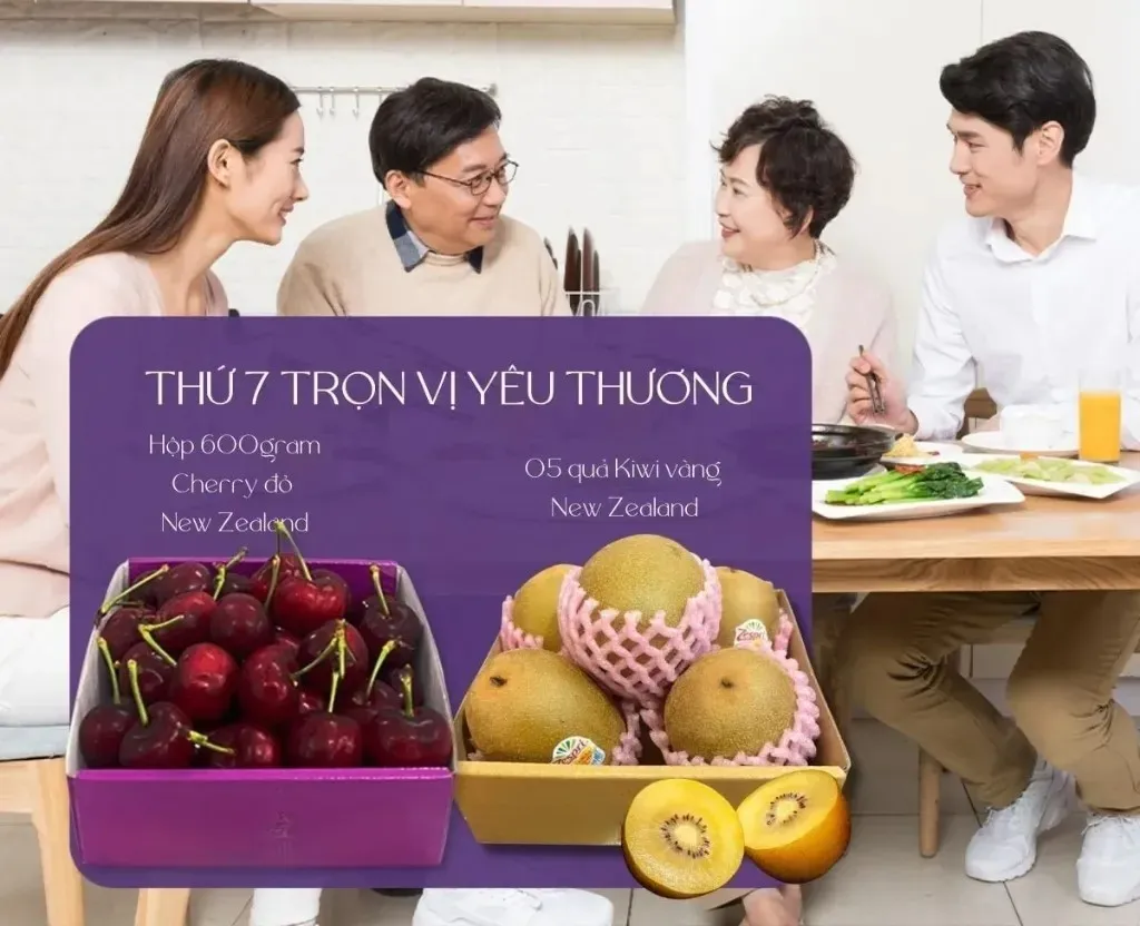 Thứ 7 Sống Lành Mỗi Ngày – Trọn Vị Yêu Thương Với Cherry & Kiwi Vàng