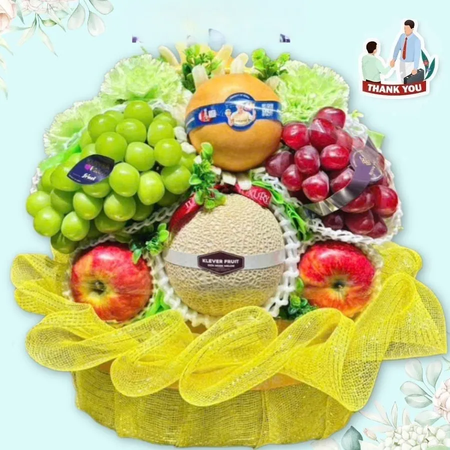 Lẵng Quà Nho Hàn Quốc Cao Cấp